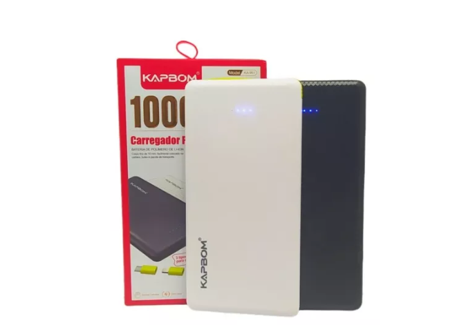 Power Bank Carregador Portátil Slim 10000mah