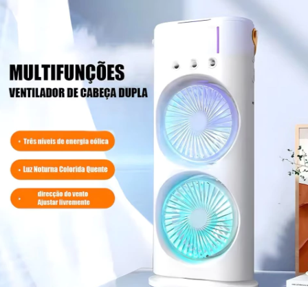 Mini Climatizador de Ar com Ventilador e Umidificador.