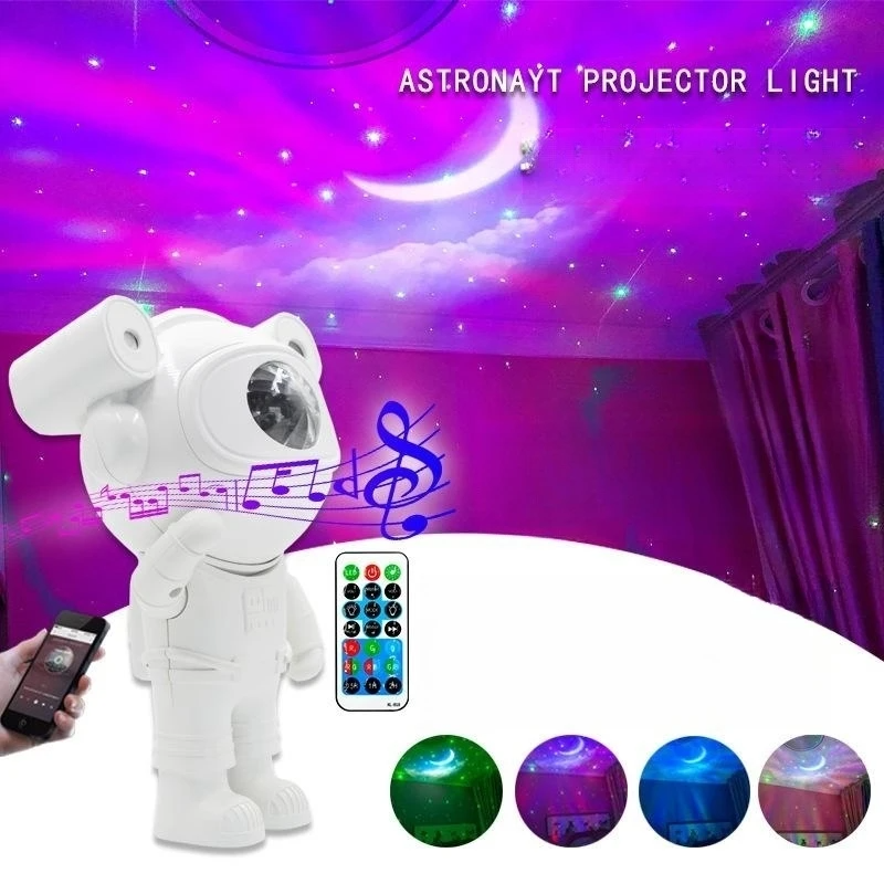 Projetor Estelar Astronauta com Bluetooth e Controle